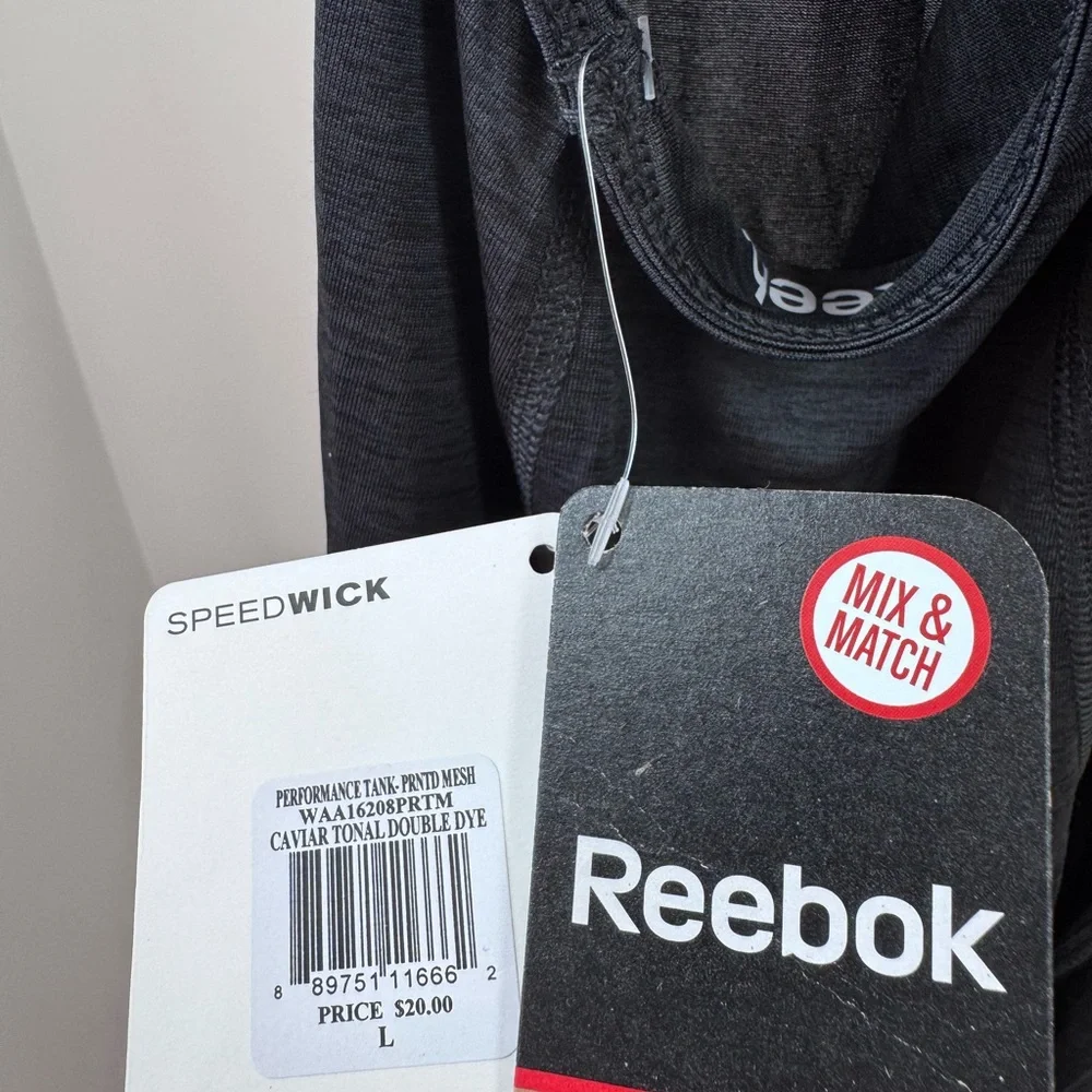 Reebok Black Tank Top with Multicolor Accents - Picture 5 of 5